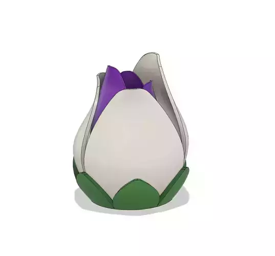 Lamp kit flower colors 3D print model