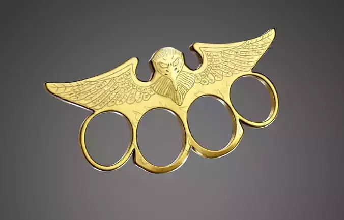 Brass Knuckles AAA Game Ready Asset Low-poly 3D model