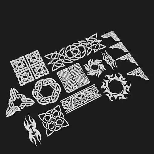 3D Celtic ornament 3D model
