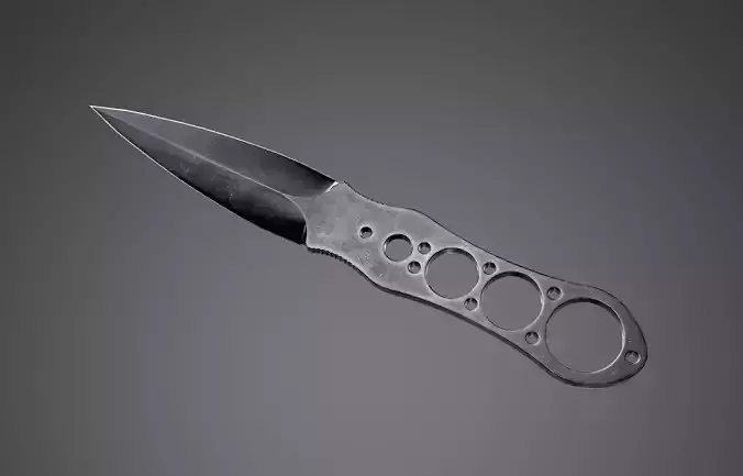 Knife Military Dagger AAA Game Ready Asset Low-poly 3D model