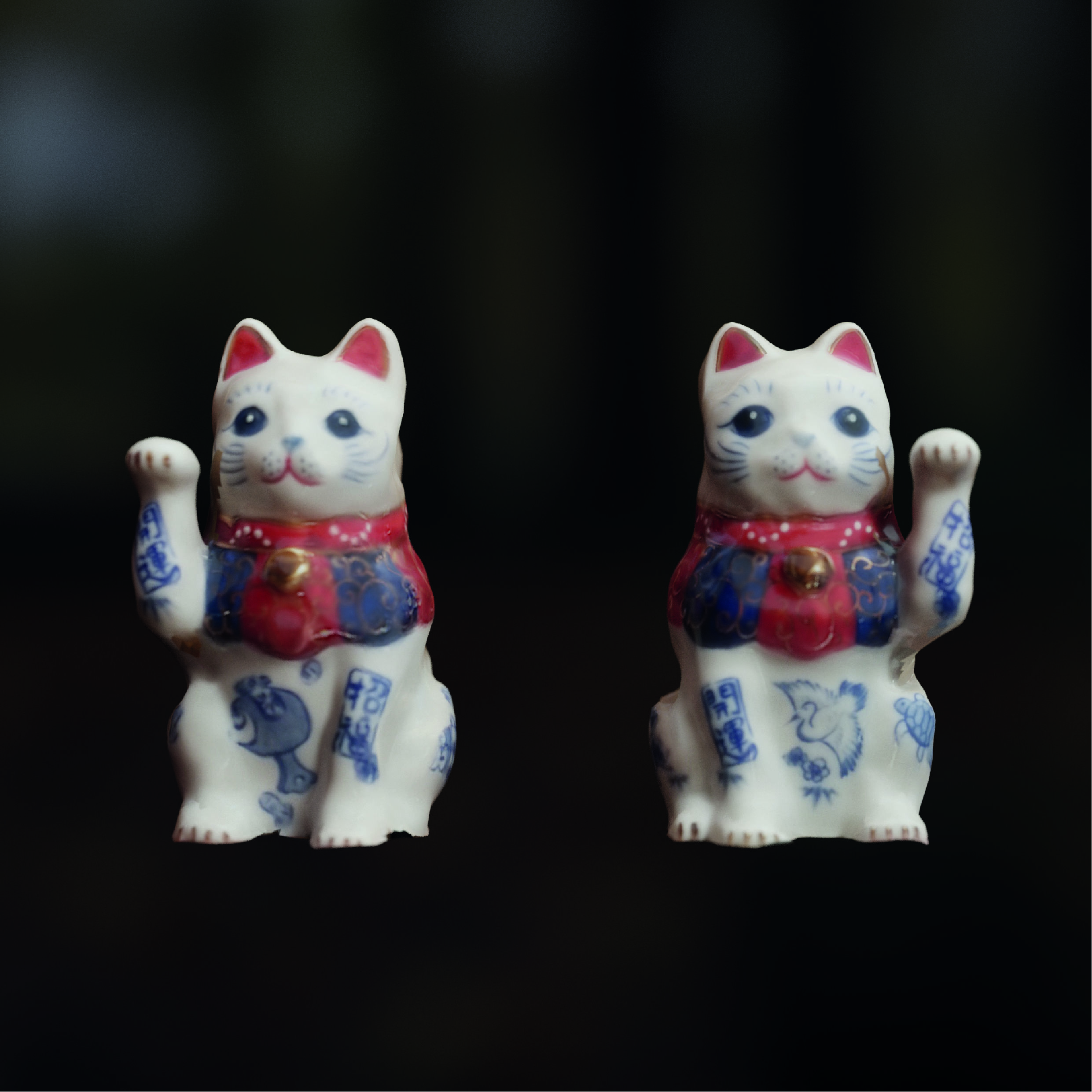 Photoscan 3D asset - Maneki Neko Lucky Cats Low-poly 3D model_3