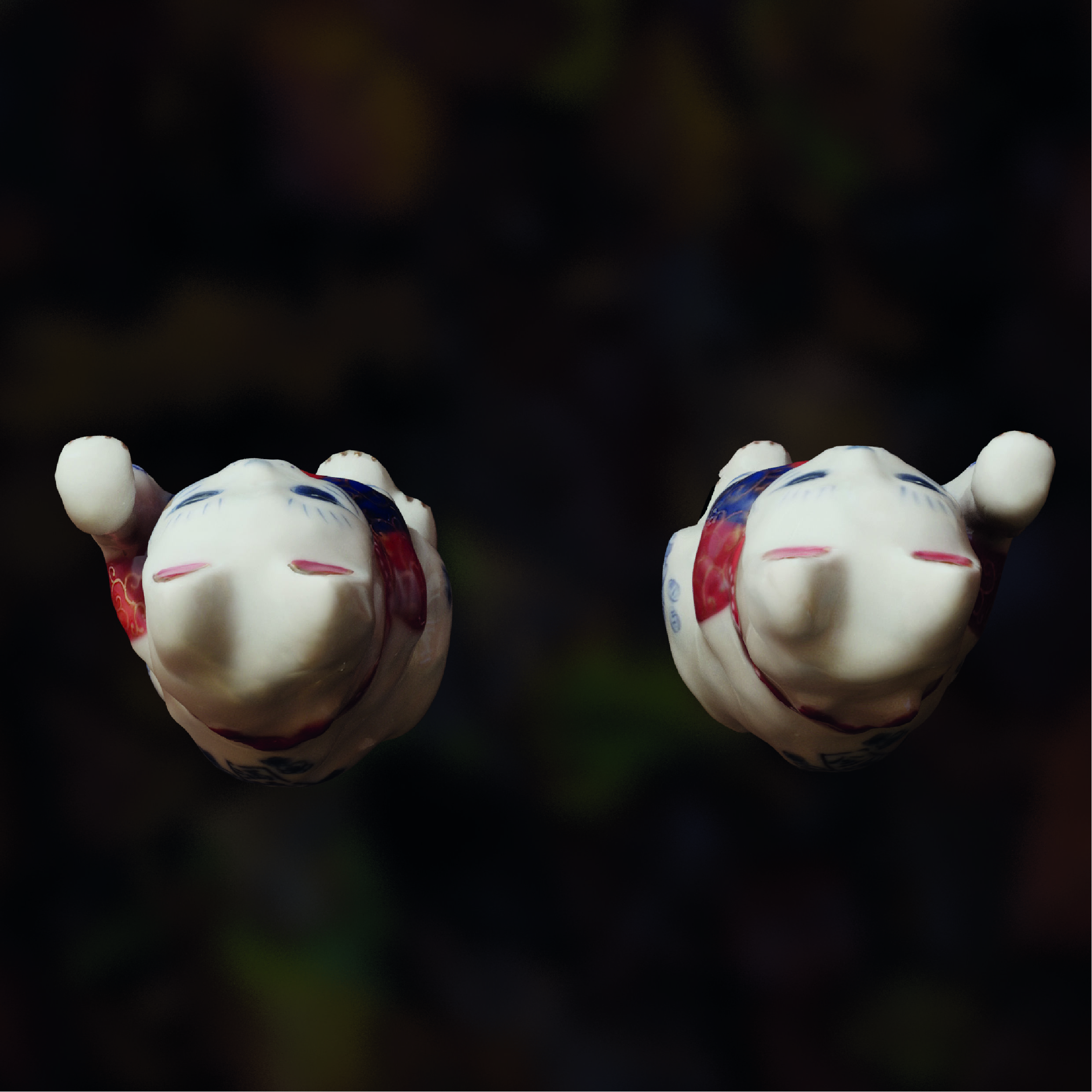 Photoscan 3D asset - Maneki Neko Lucky Cats Low-poly 3D model_5
