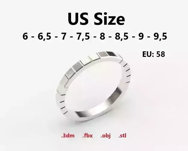 Model 104 Chopard Facet Ring Ice Cube Pure US Size