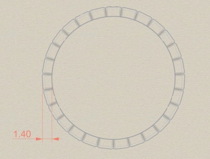 Model 106 Chopard Facet Diamond Ring Ice Cube Pure US Size 3D print model_6