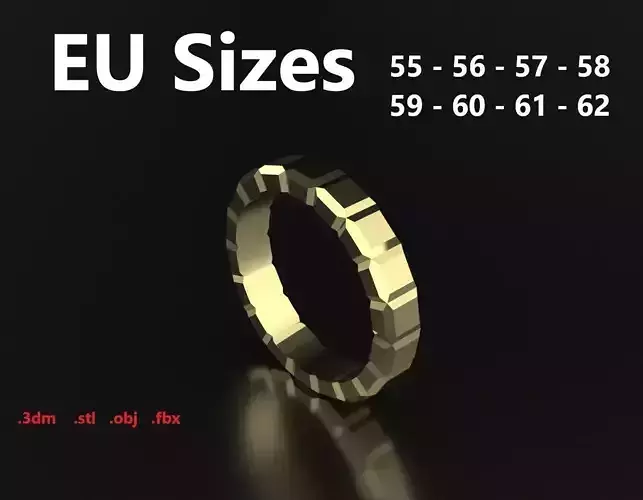 Model 109 Chopard Big Facet Ring Ice Cube Pure EU Size