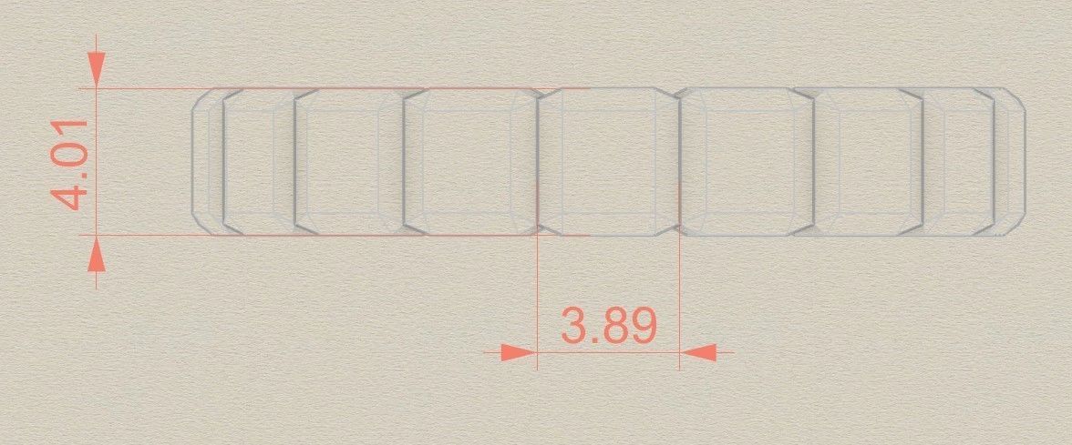 Model 110 Chopard Big Facet Ring Ice Cube Pure US Size 3D print model_4