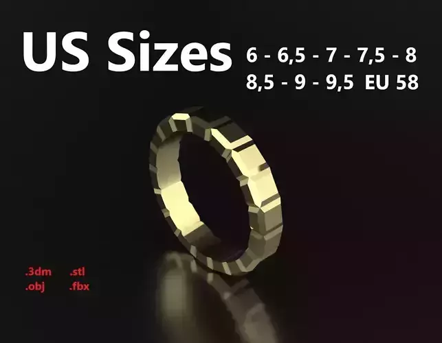 Model 110 Chopard Big Facet Ring Ice Cube Pure US Size