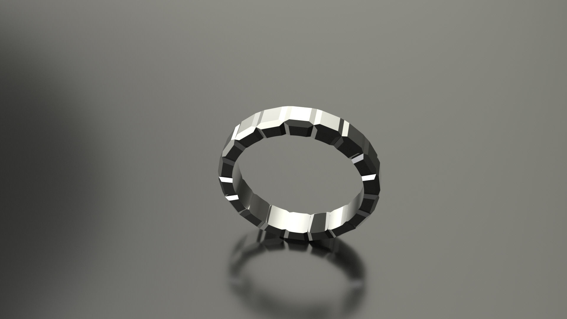 Model 110 Chopard Big Facet Ring Ice Cube Pure US Size 3D print model_1