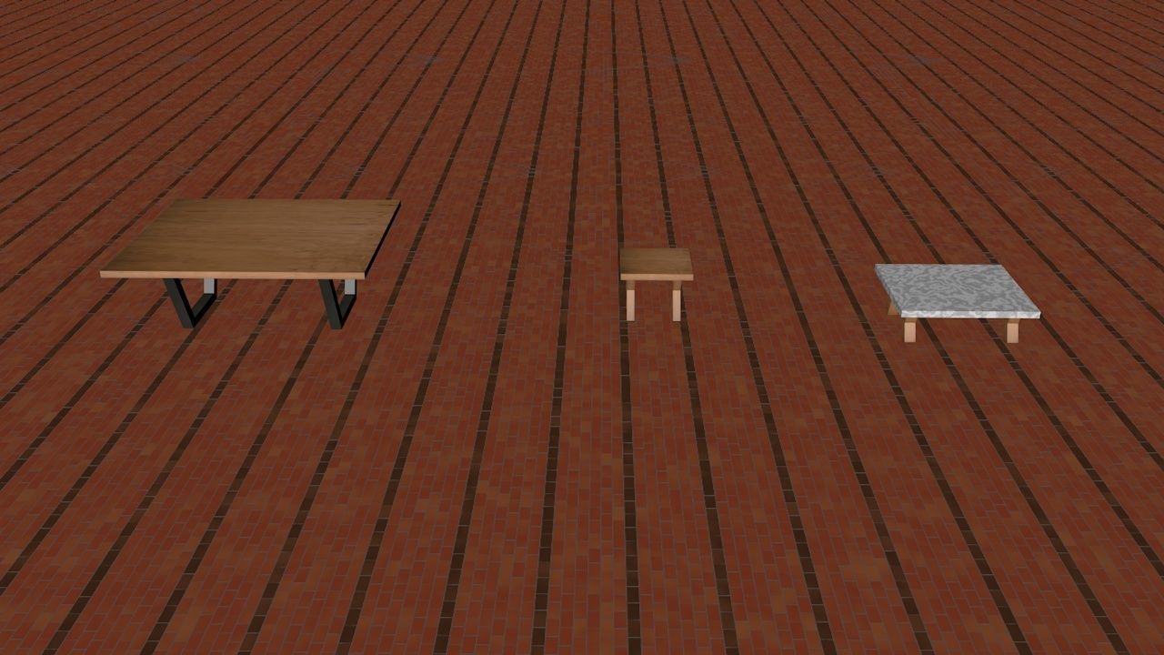 Table Low Poly 3D wooden Free low-poly 3D model_4