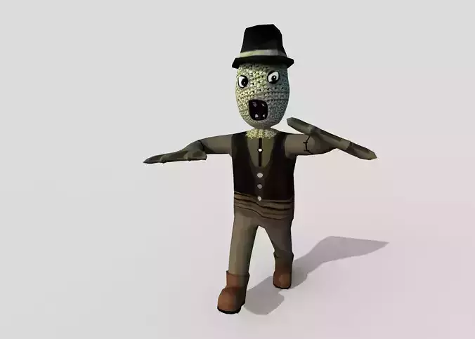 Headcatcher cartoon character wearing top hat