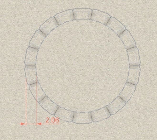 Model 113 Chopard Big Facet 5 Diamond Ring Ice Cube Pure EU Size 3D print model_5