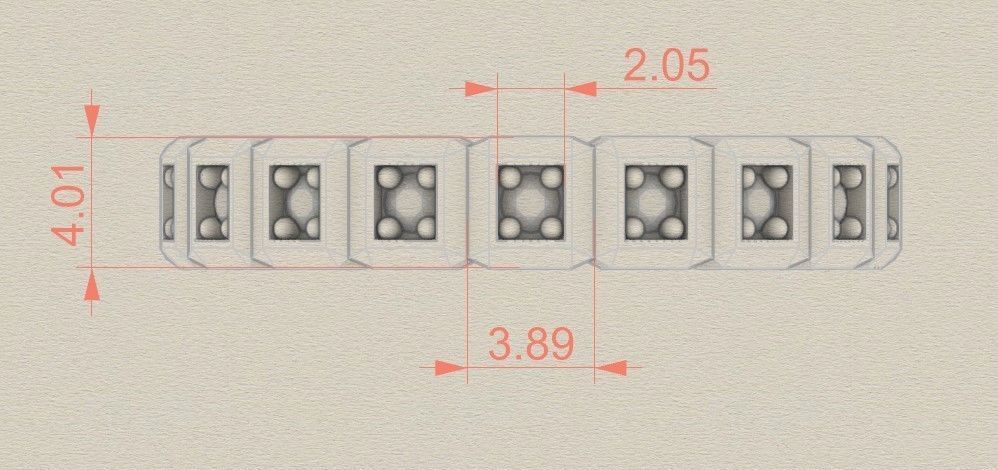Model 116 Chopard Big Facet Pave Diamond Ring Ice Cube Pure US 3D print model_4