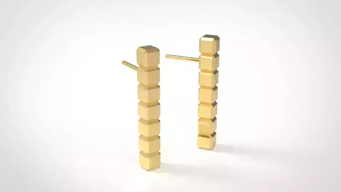 Model 117 Chopard Facet Earring New Ice Cube Pure