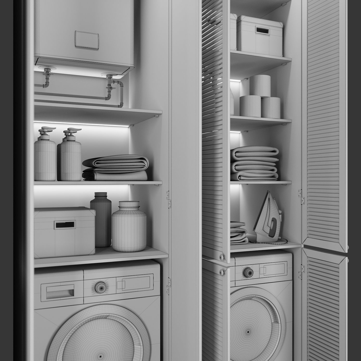 Laundry set 3 3D model_7