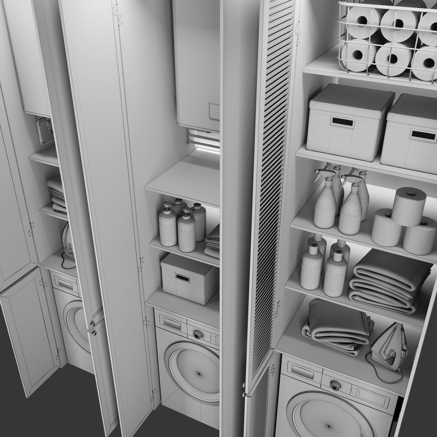 Laundry set 3 3D model_8