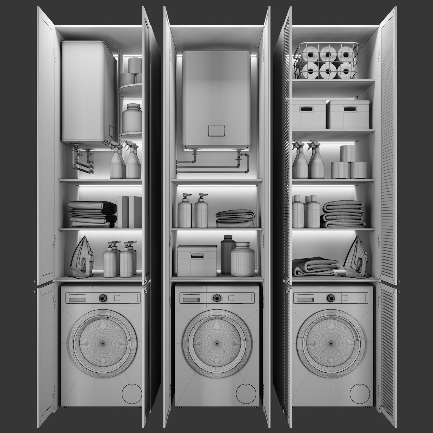 Laundry set 3 3D model_5