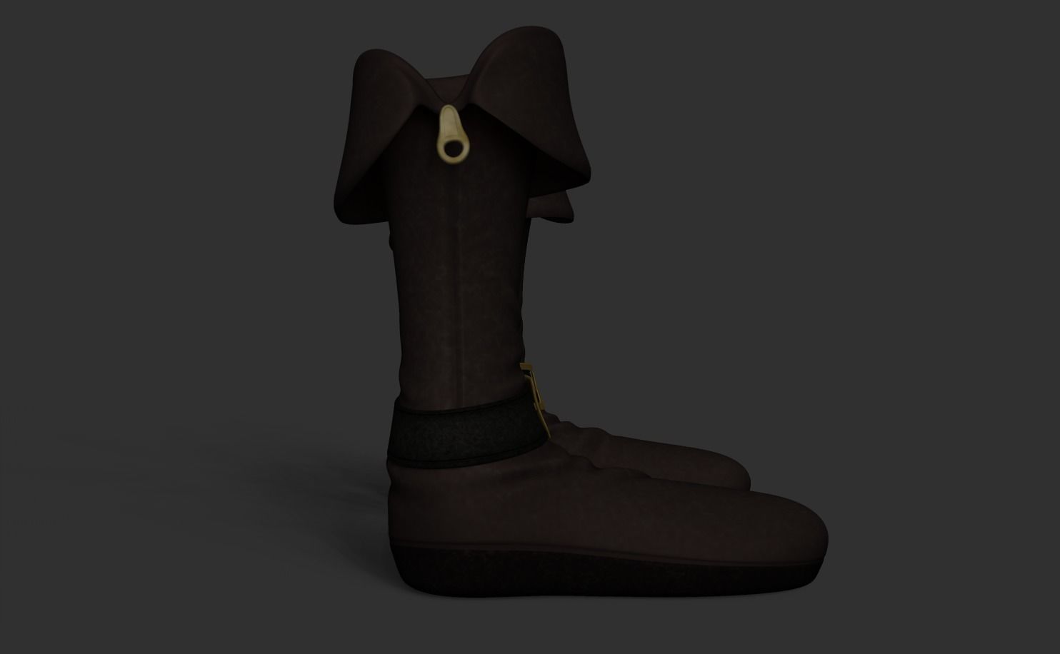Long Boots - Pirate - Witch or Cowboy Low-poly 3D model_2