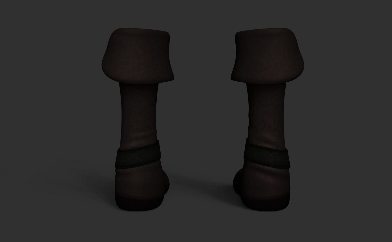 Long Boots - Pirate - Witch or Cowboy Low-poly 3D model_3