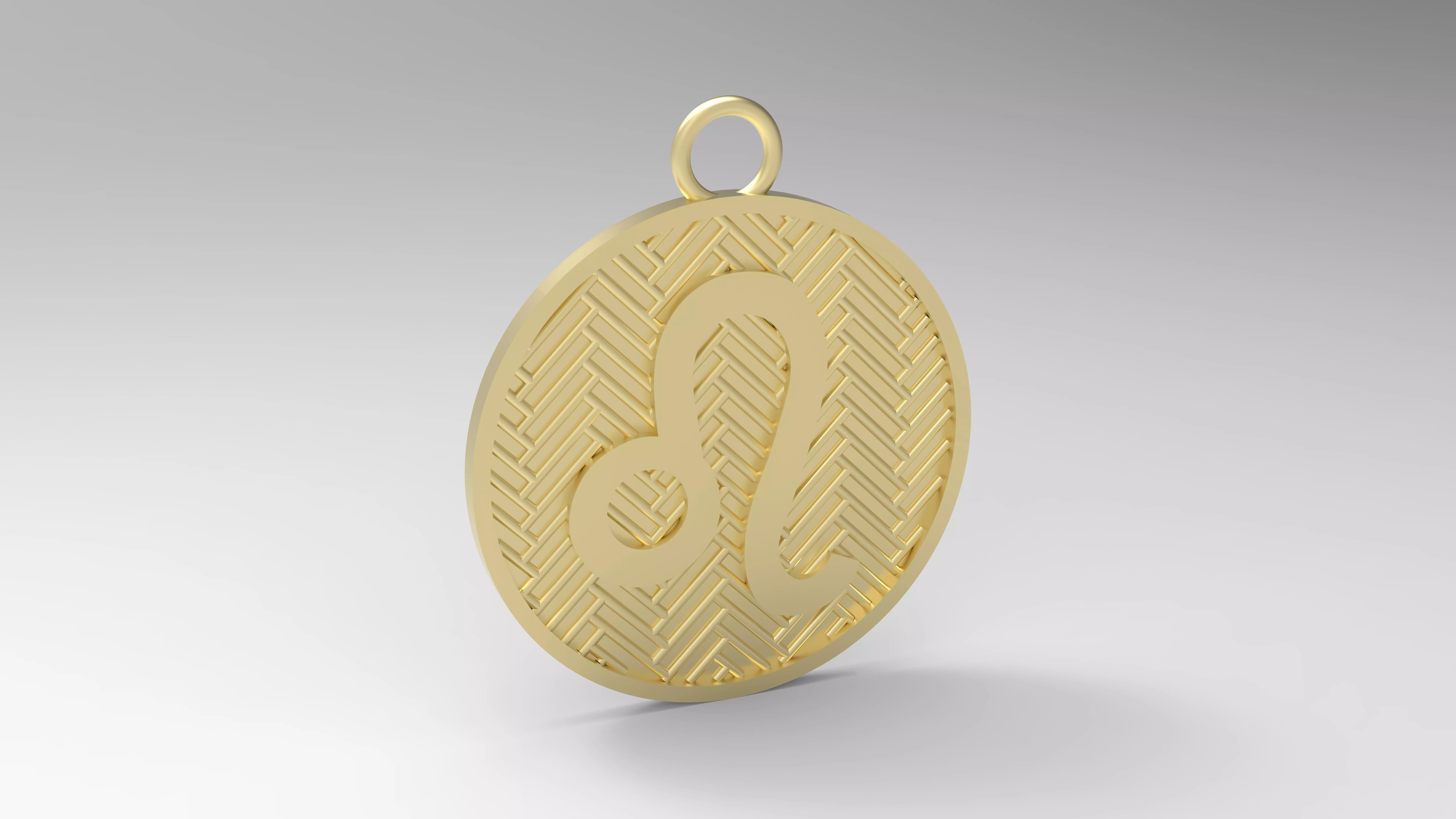 Model 128 Leo Necklace Horoscope Necklace Zodiac Sign Jali 3D print model