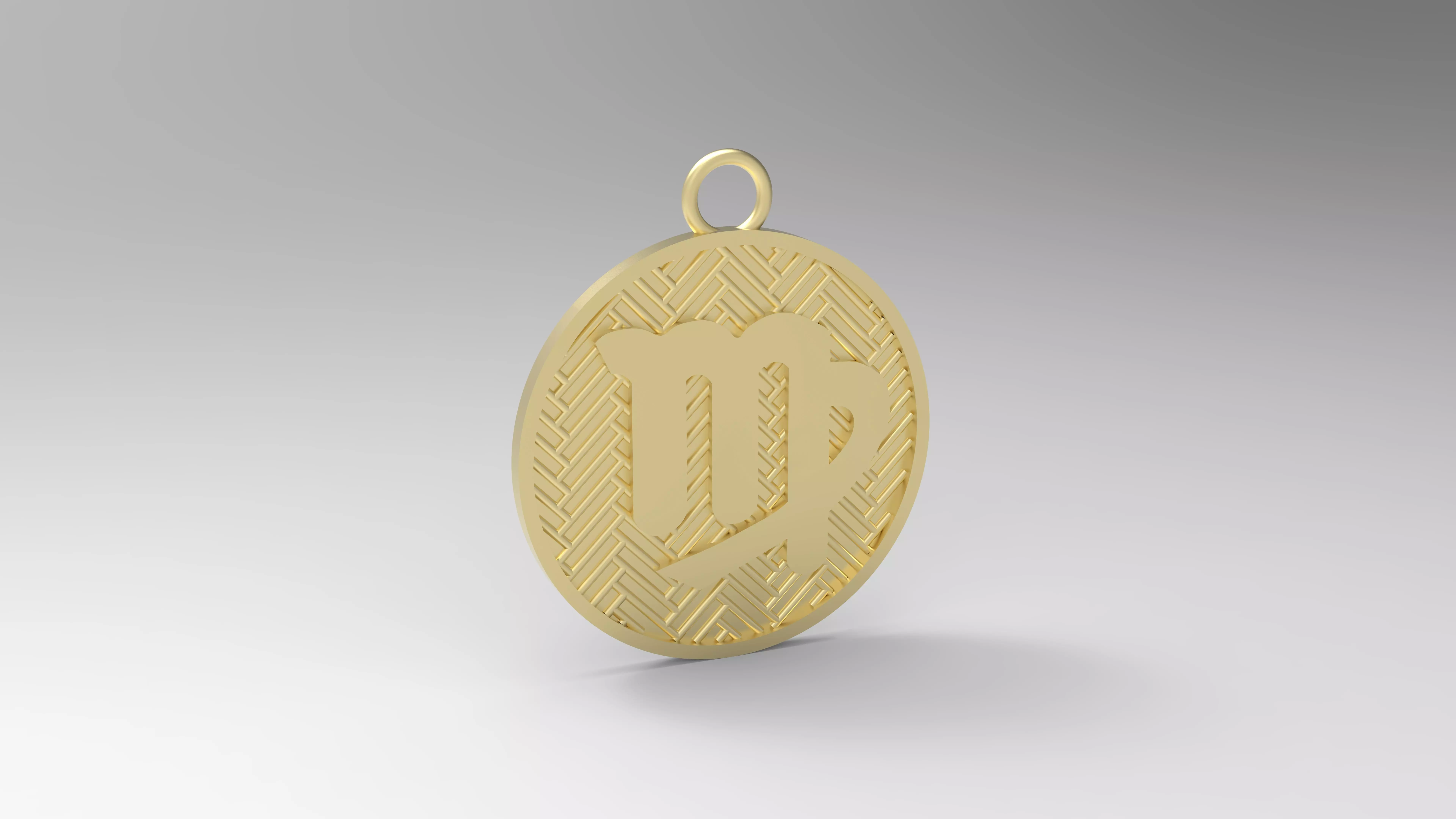 Model 129 Virgo Necklace Horoscope Necklace Zodiac Sign Jali 3D print model
