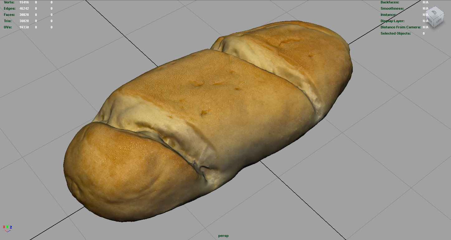 Milk Bread Low-poly 3D model_2