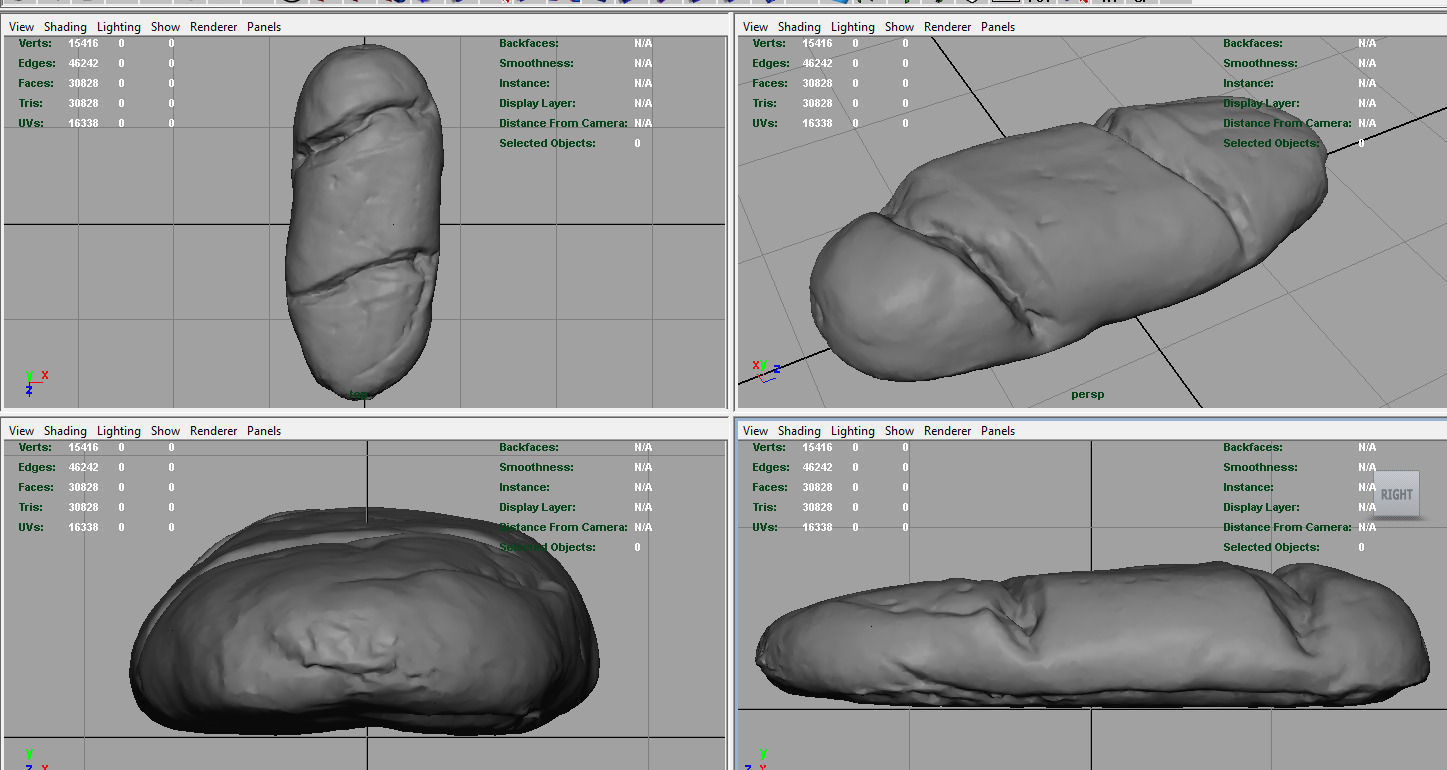 Milk Bread Low-poly 3D model_4