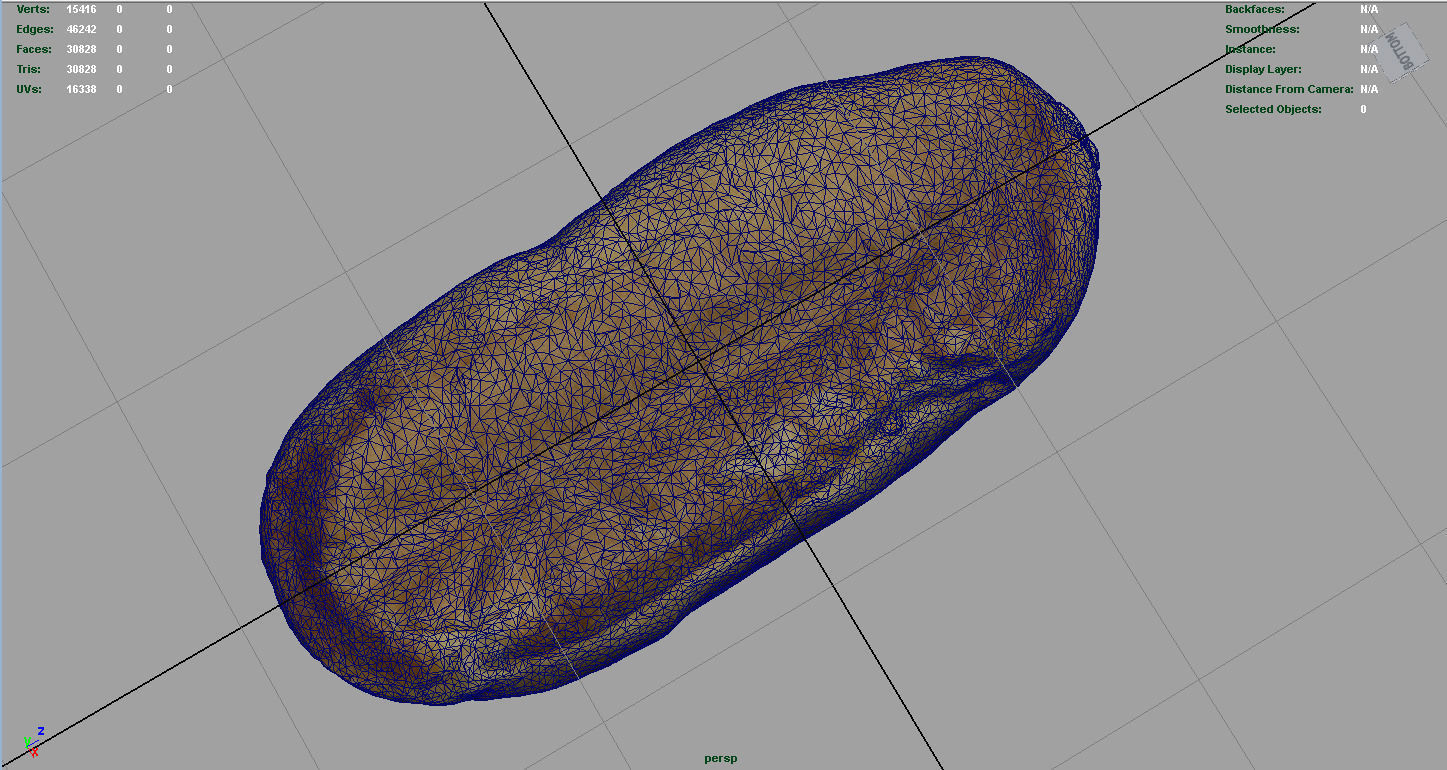 Milk Bread Low-poly 3D model_7