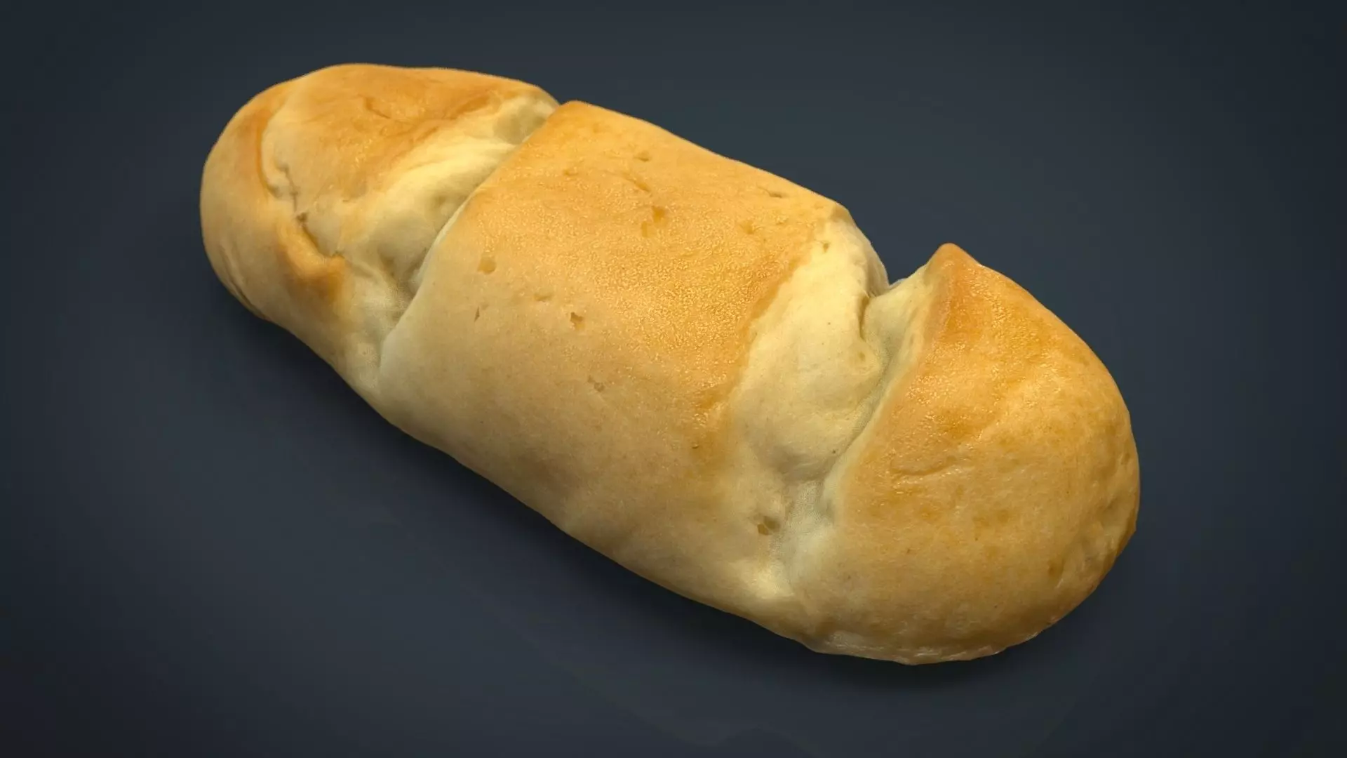 Milk Bread Low-poly 3D model_0