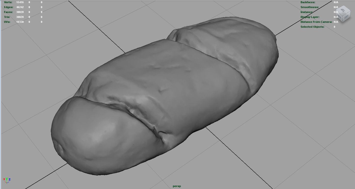 Milk Bread Low-poly 3D model_5