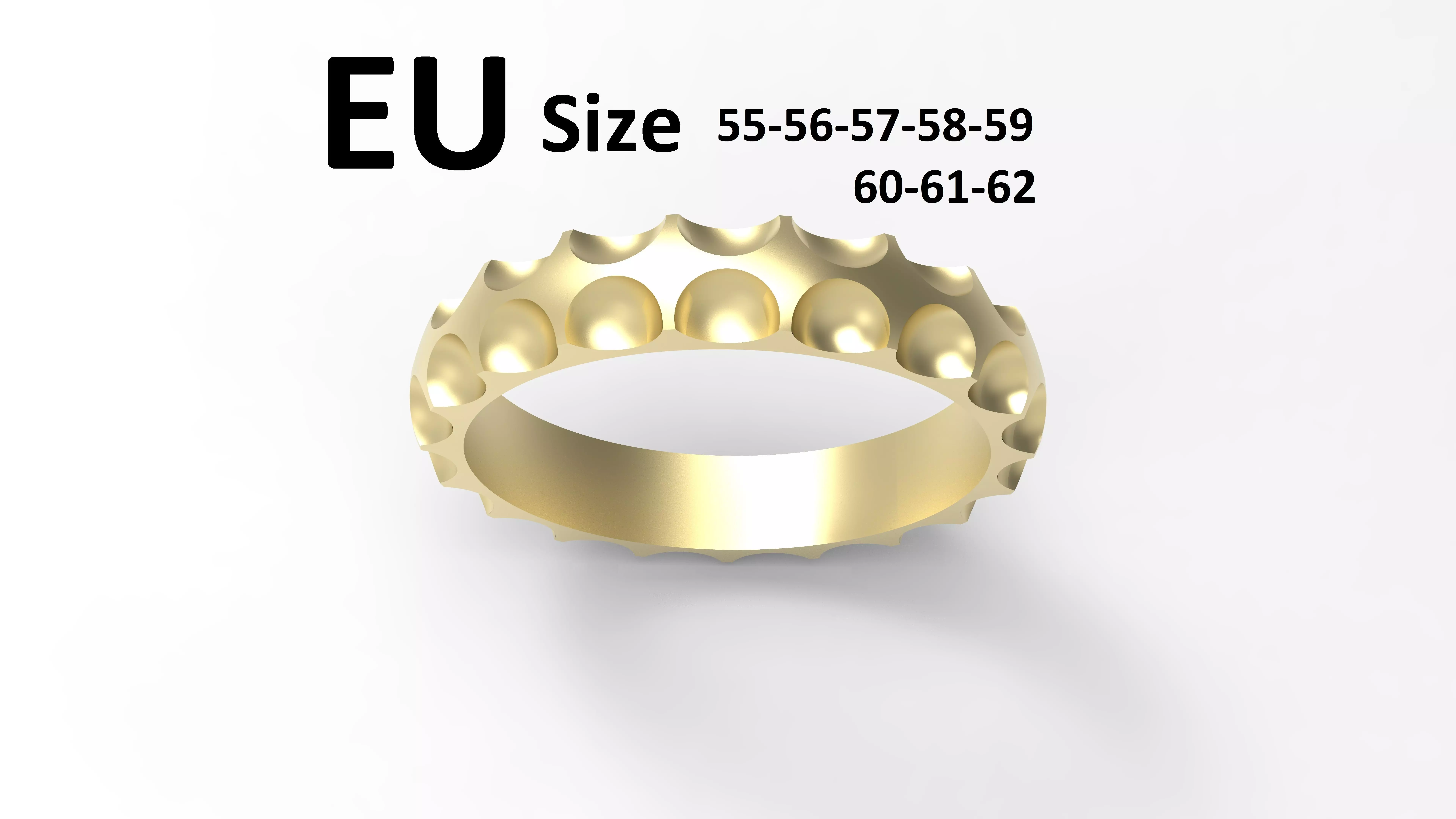 Model 142 Louis Vuitton Ring EU Size LV 3D print model_0