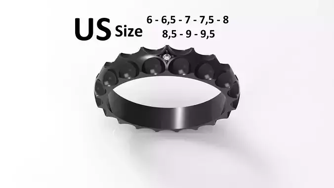 Model 145 Louis Vuitton Diamond Ring US Size LV