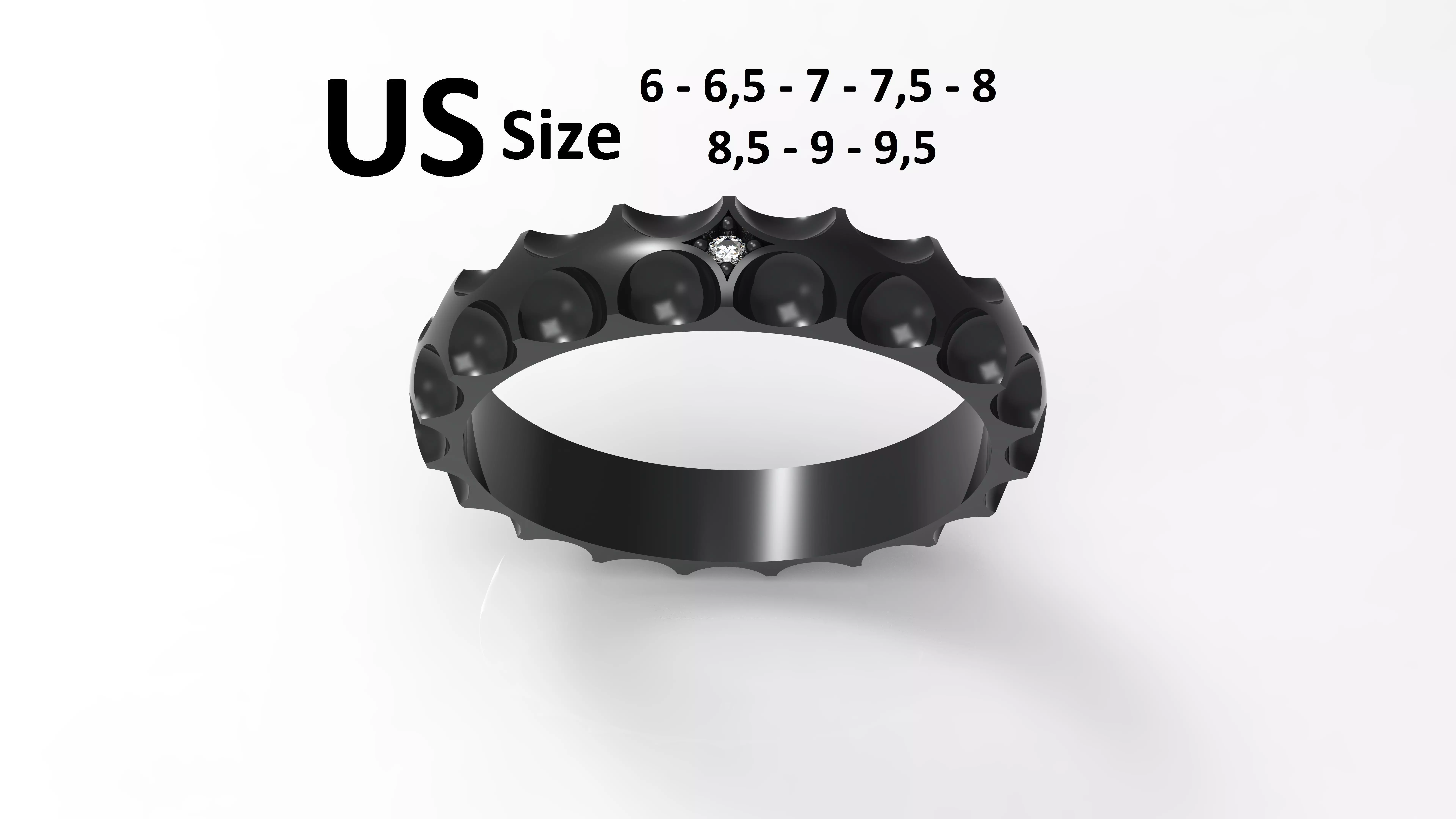 Model 145 Louis Vuitton Diamond Ring US Size LV 3D print model