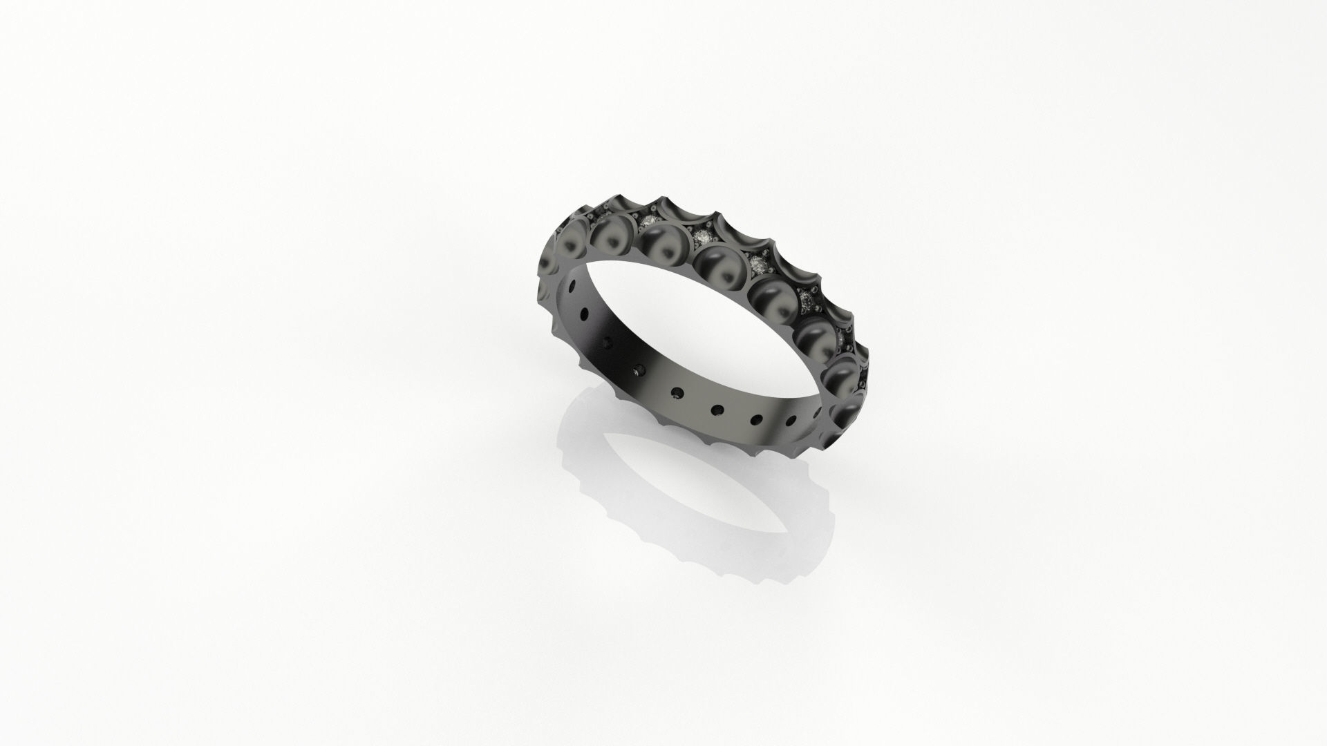 Model 146 Louis Vuitton Pave Diamond Ring EU Size 3D print model_1