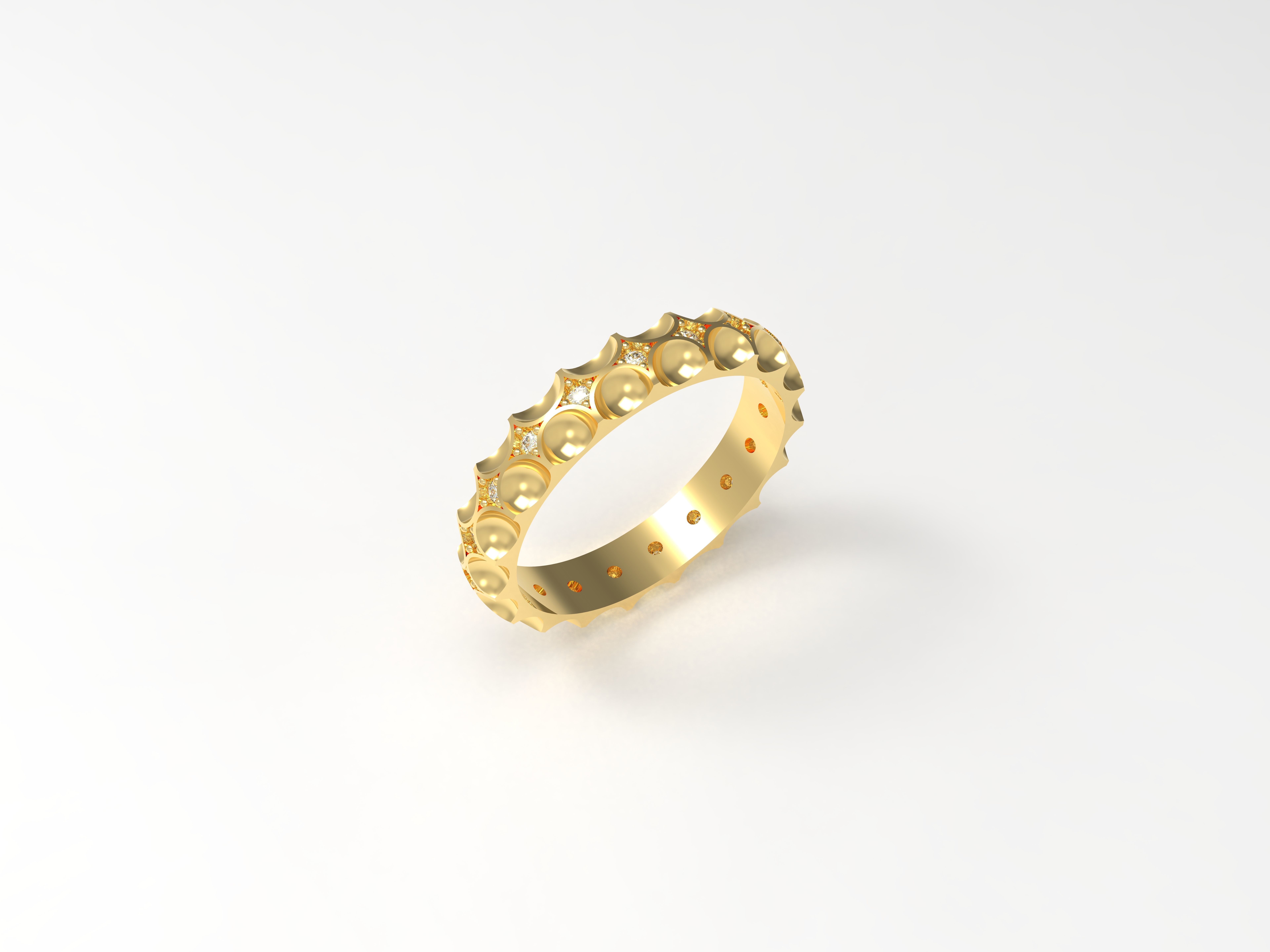 Model 146 Louis Vuitton Pave Diamond Ring EU Size 3D print model_2