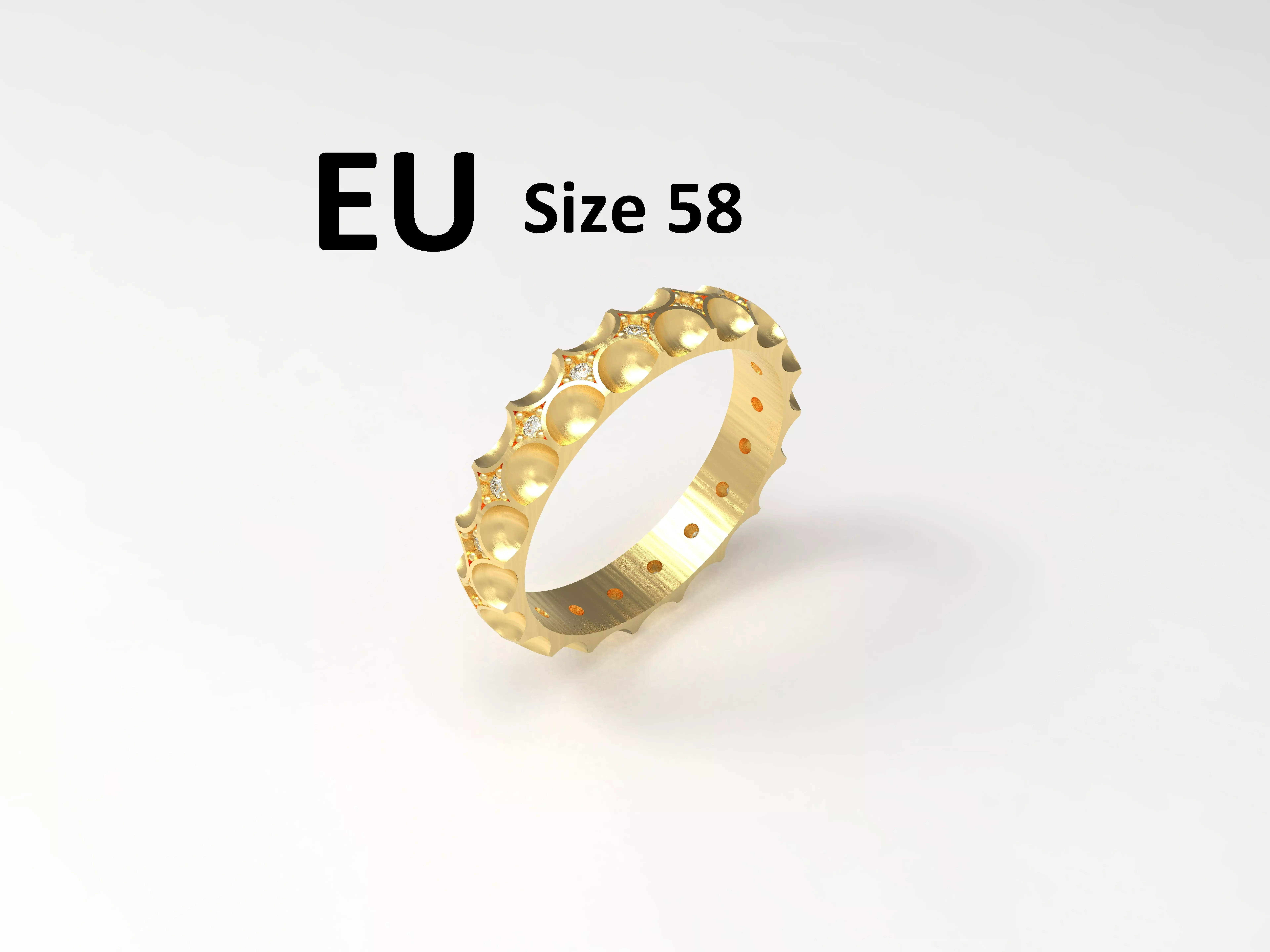 Model 146 Louis Vuitton Pave Diamond Ring EU Size 3D print model_0