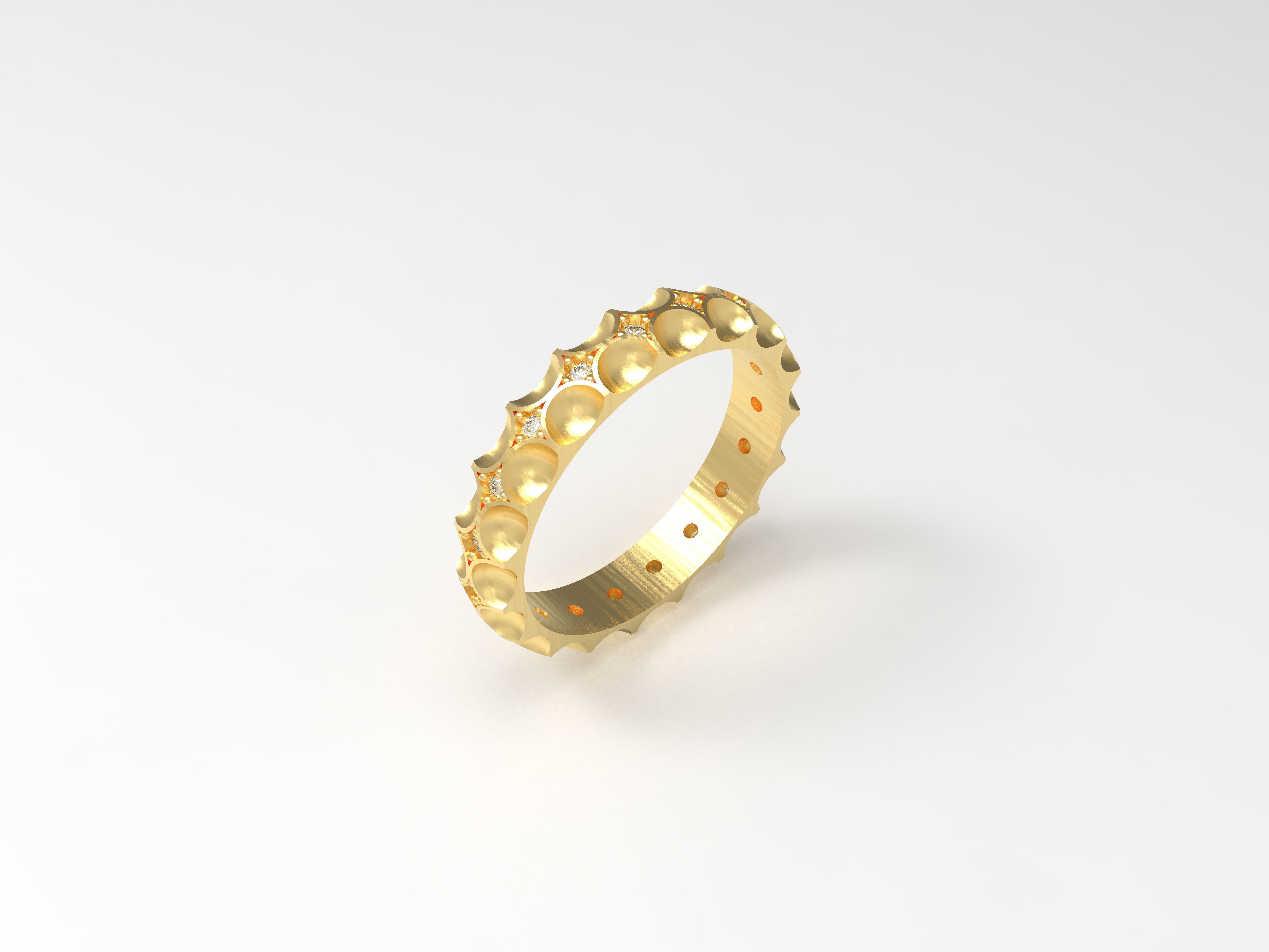 Model 146 Louis Vuitton Pave Diamond Ring EU Size 3D print model_3