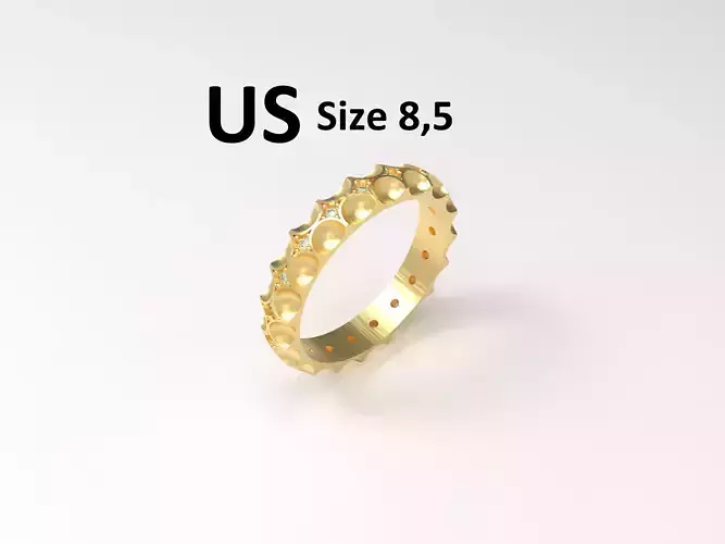 Model 147 Louis Vuitton Pave Diamond Ring US Size LV