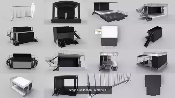 Stages Collection booth with stairs 