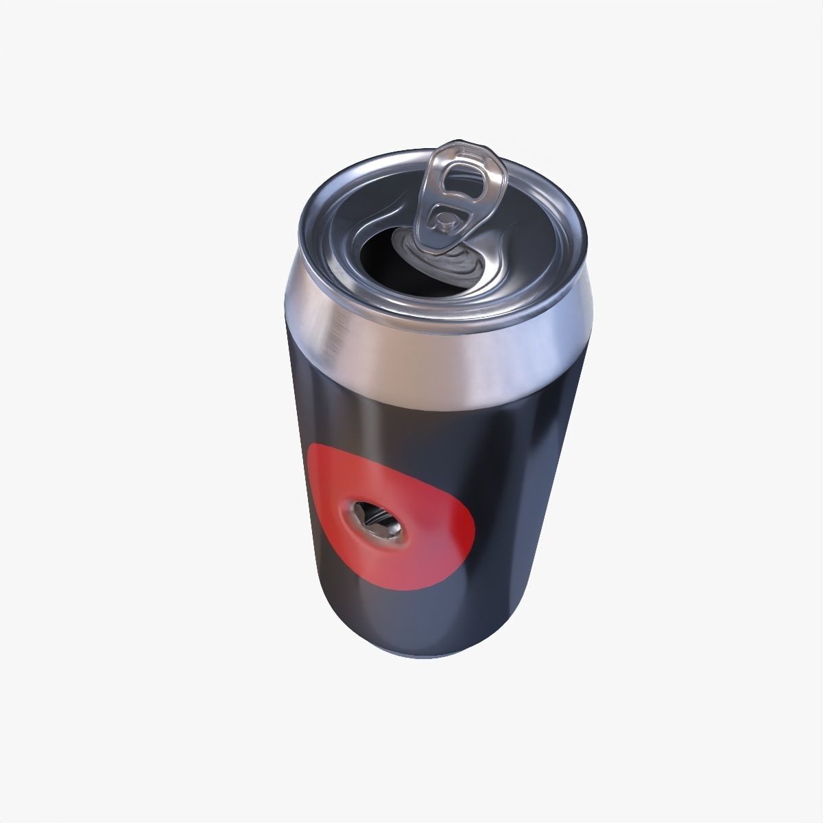 Can with bullet hole Low-poly 3D model_14