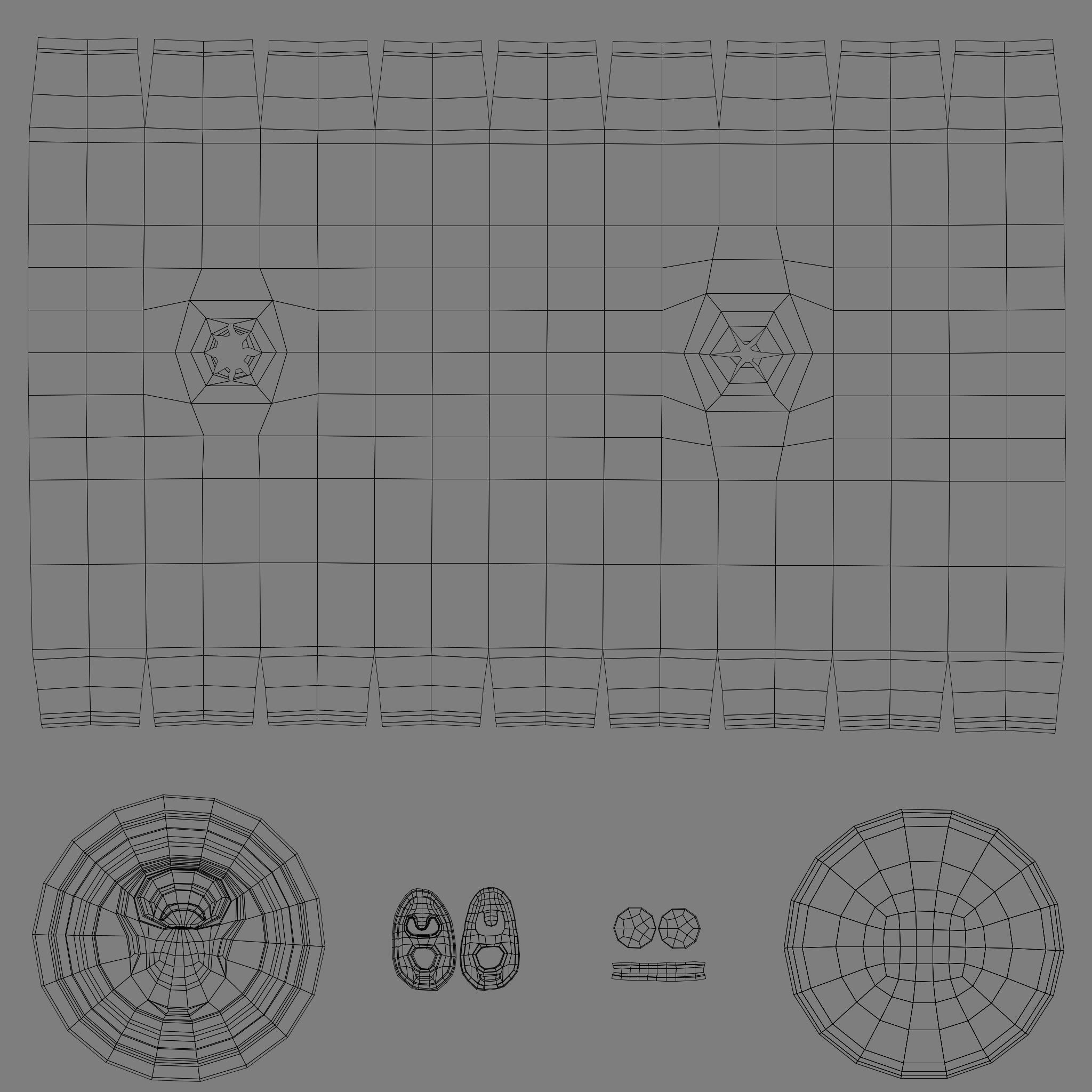 Can with bullet hole Low-poly 3D model_17