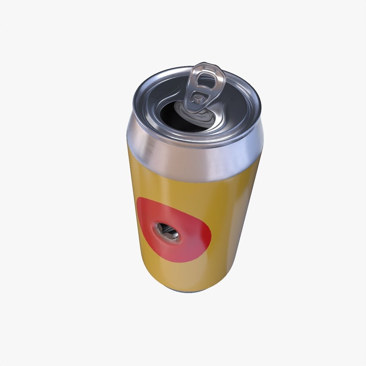 Can with bullet hole Low-poly 3D model_15