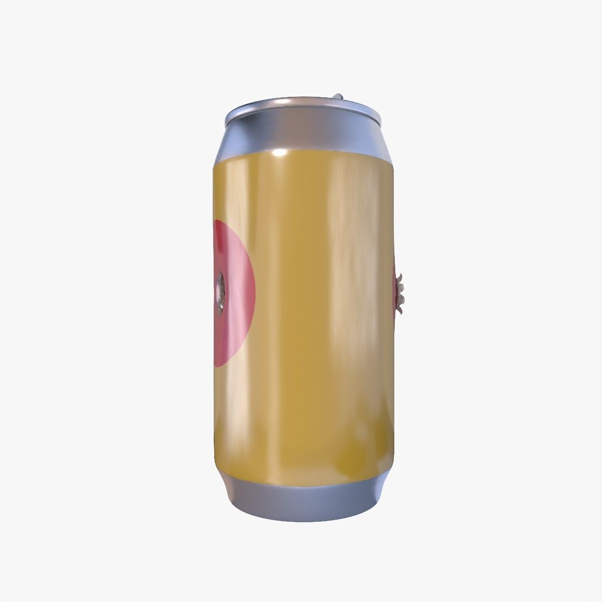Can with bullet hole Low-poly 3D model_11