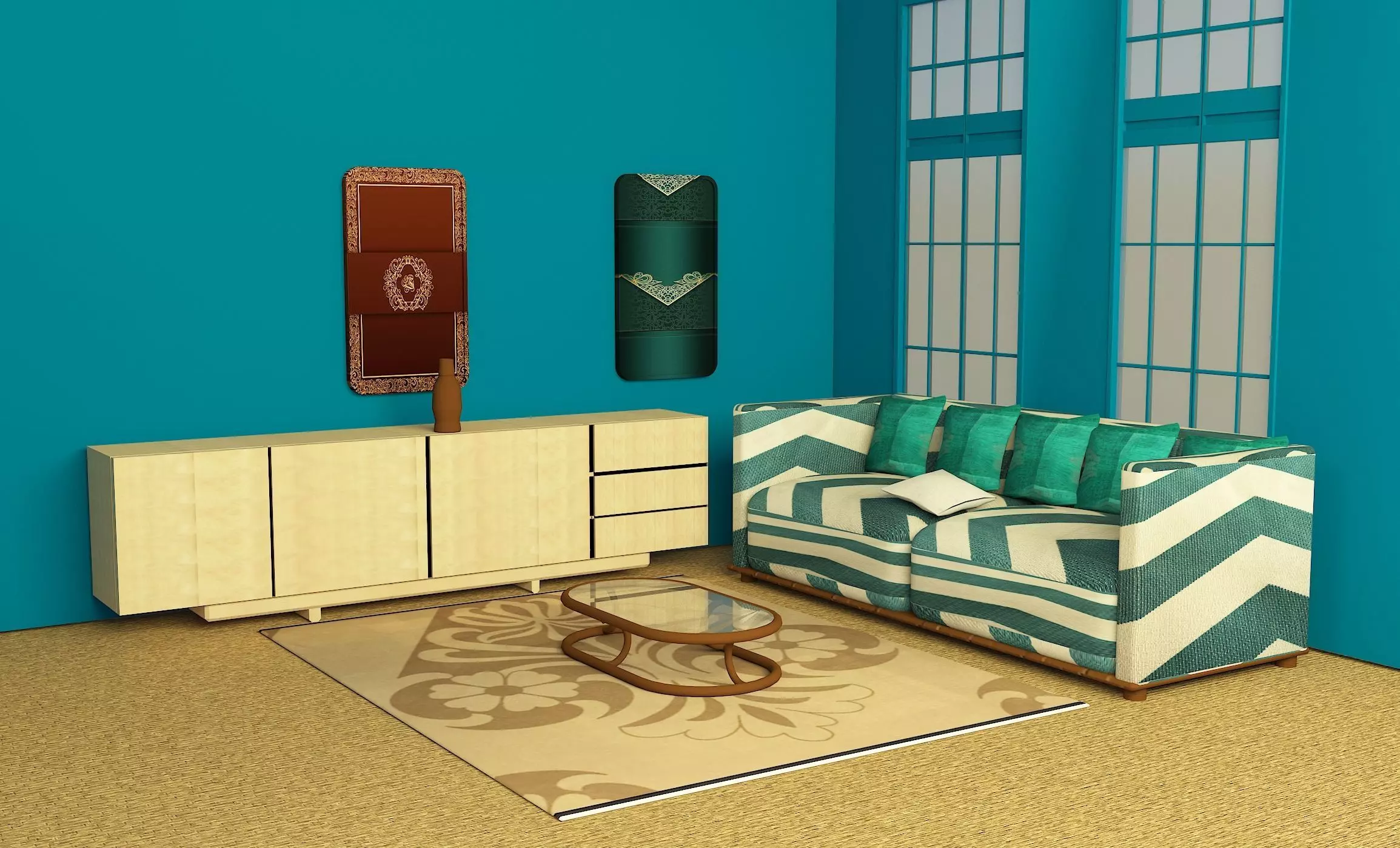 Interior Scene 3D model Free 3D model
