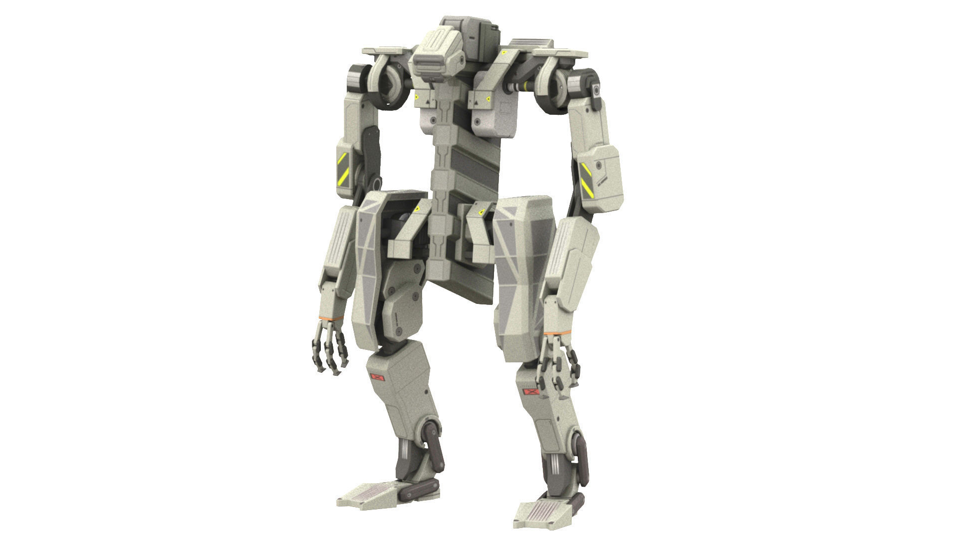 WarBot Rigged Low-poly 3D model_1