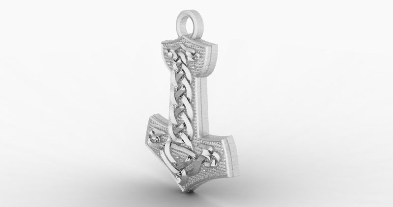 Thor hammer 3 3D print model_4