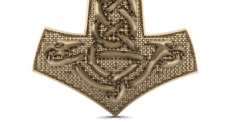 Thor hammer 3 3D print model_3