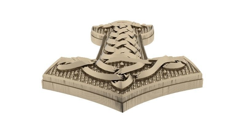 Thor hammer 3 3D print model_2