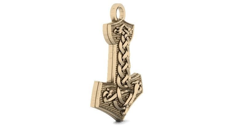 Thor hammer 3 3D print model_1