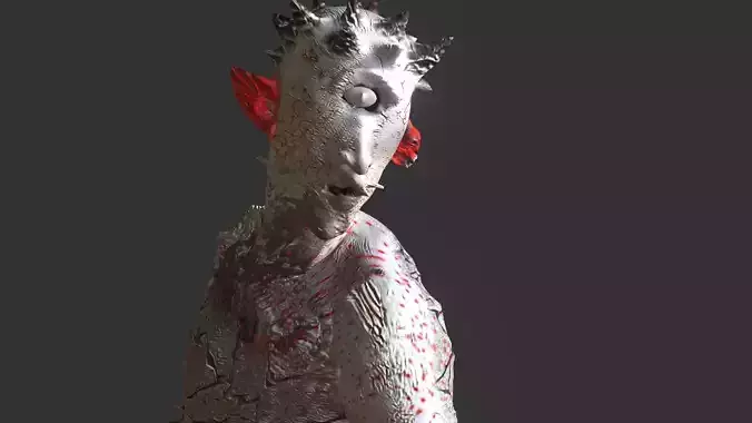 CYCLOPS sculpture with paint