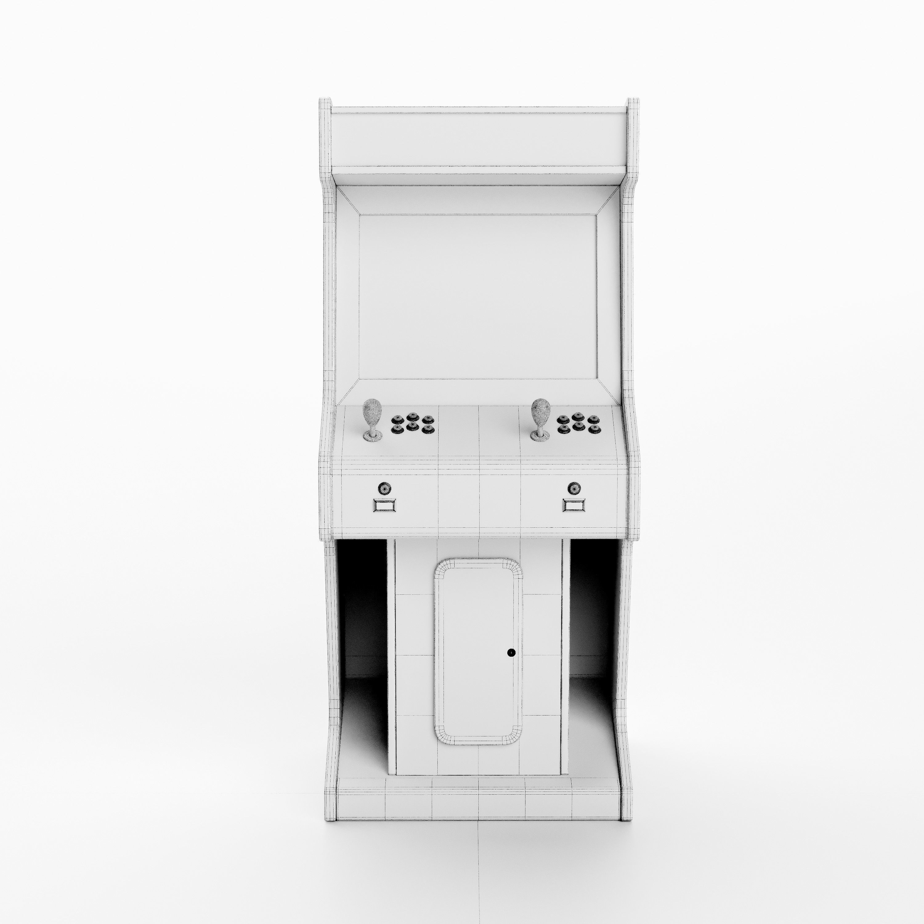 Arcade Game Machine Cabinet 3D model_18